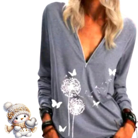 COOL DAYS Long Sleeve Half Zip Sweatshirt - Picture 1 of 2